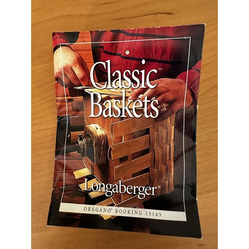 Longaberger Oregano Booking Basket With Plastic Liner 2000